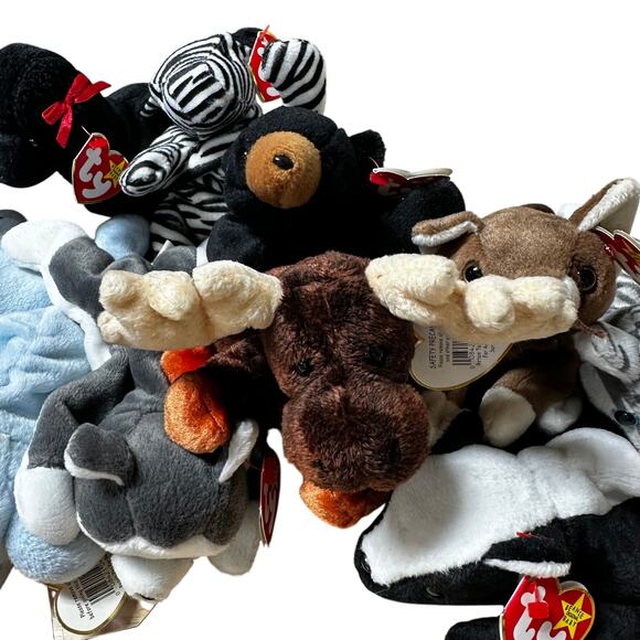 Ty Beanie Baby Lot of 12 Mixed Animals with Hanging Tags Excellent Condition - Picture 11 of 12